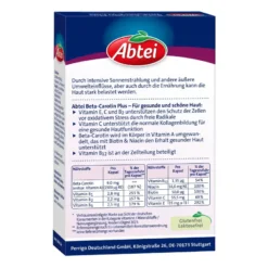 Abtei Beta-Carotin Plus Hautaktive B-Vitamine Kapseln, 50 St