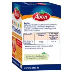 Abtei Kinder Vitamin D3 Schmelztabletten, 50 St