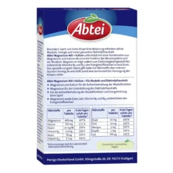Abtei Magnesium 400+Kalium Depot-Tabletten, 30 St