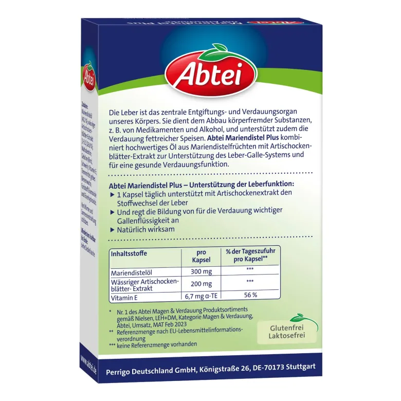 Abtei Mariendistel Plus Kapseln mit Artischocke, 30 St