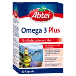 Abtei Omega 3 Plus Kapseln, 60 St