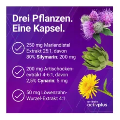 Activplus Mariendistel+Artischocke+Löwenzahn Kapseln, 120 St