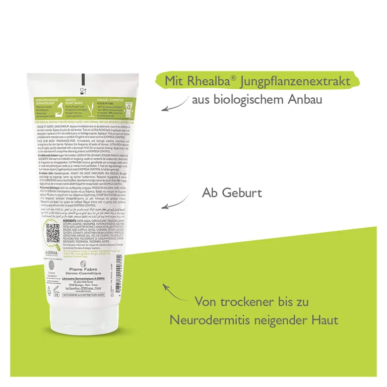 A-Derma Exomega Control Balsam rückfettend, 200 ml