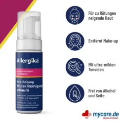 Allergika Anti-Rötung Milder Reinigungsschaum, 150 ml