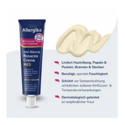 Allergika Anti-Rötung Rosacea Creme MED, 30 ml