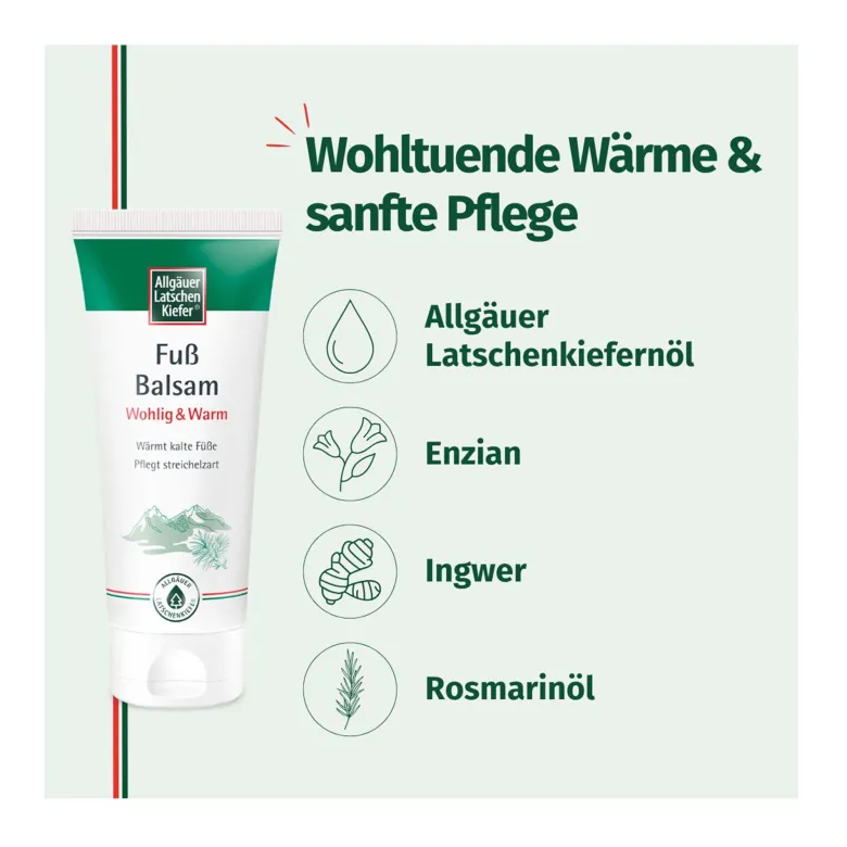 Allgäuer Latschenkiefer Fußbalsam Wohlig & Warm, 100 ml