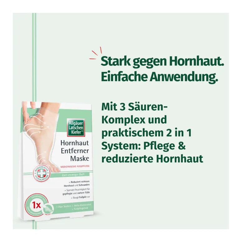 Allgäuer Latschenkiefer Hornhaut Entferner Maske Cremig, 1 P