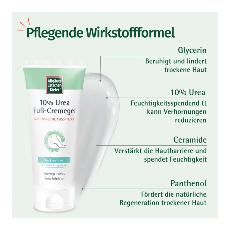 Allgäuer Latschenkiefer 10 % Urea Fuß-Cremegel, 100 ml