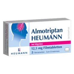 Almotriptan HEUMANN bei Migräne 12,5 mg Filmtabletten, 2 St
