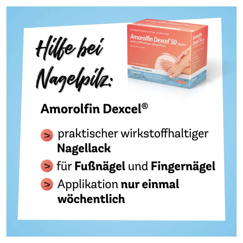 Amorolfin Dexcel 50 mg/ml wirkstoffhaltiger Nagellack, 5 ml
