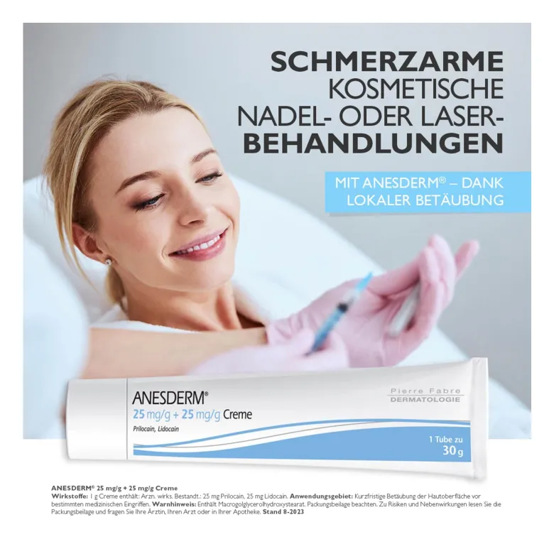 Anesderm 25 mg/g + 25 mg/g Creme, 30 g