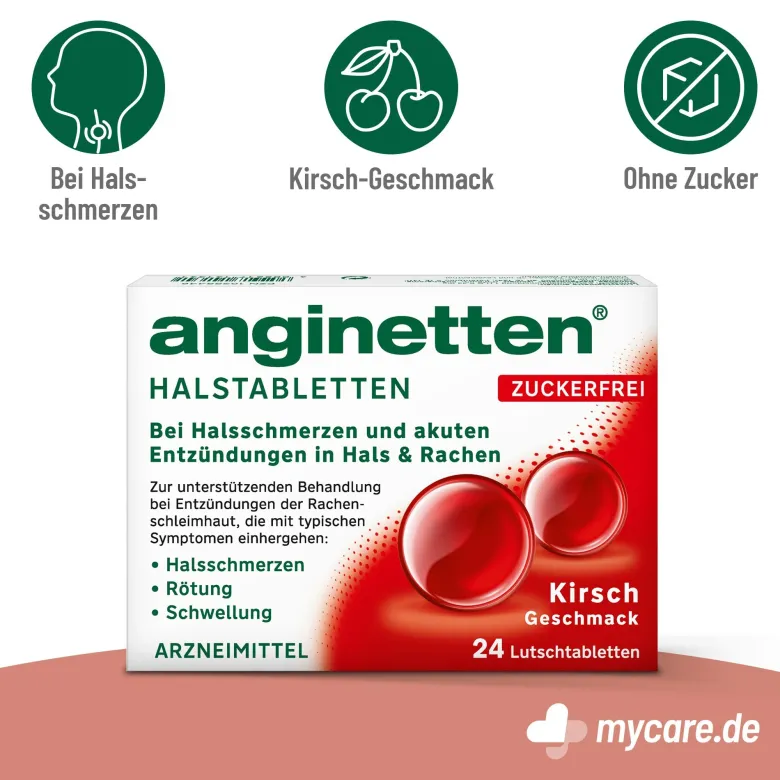 Anginetten Halstabletten zuckerfrei Kische, 24 St