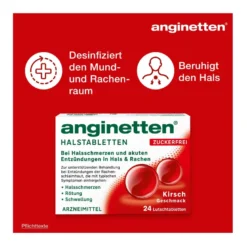Anginetten Halstabletten zuckerfrei Kische, 24 St