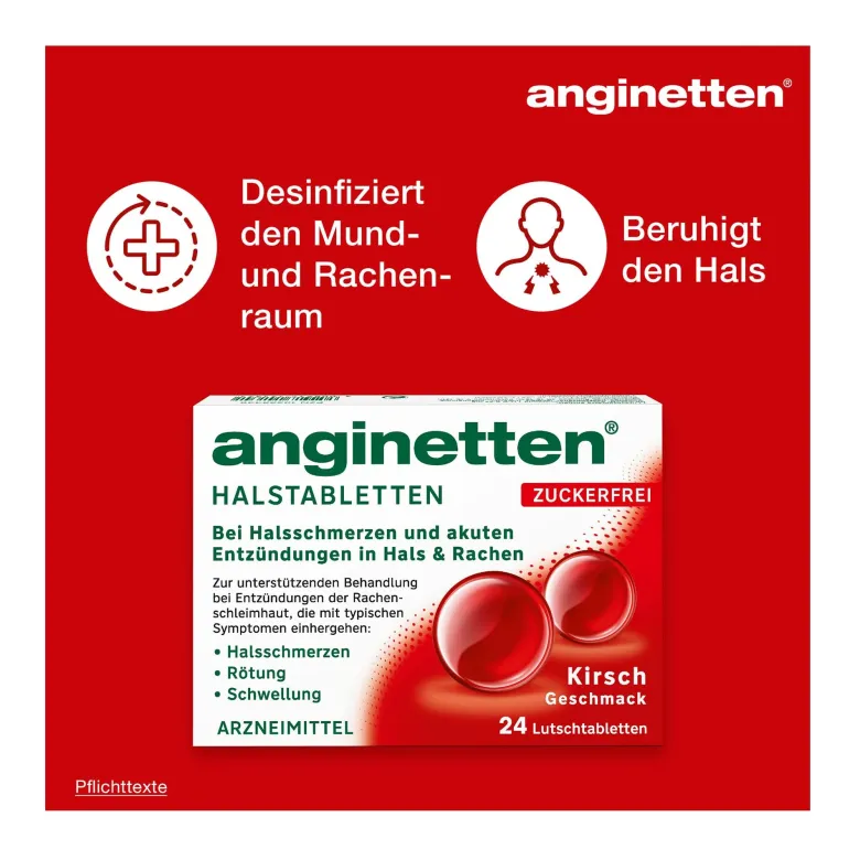 Anginetten Halstabletten zuckerfrei Kische, 24 St