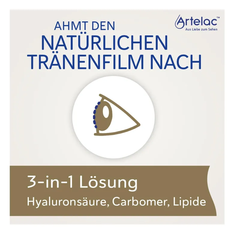 Artelac Complete EDO Augentropfen bei trockenen Augen, 10X0.5 ml