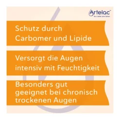 Artelac Lipids Augengeltropfen für stark tränende Augen, 3X10 g