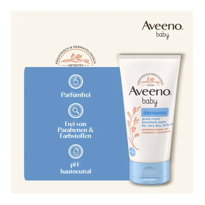 Aveeno Baby Dermexa Gute Nacht Emollientien Balsam, 75 ml