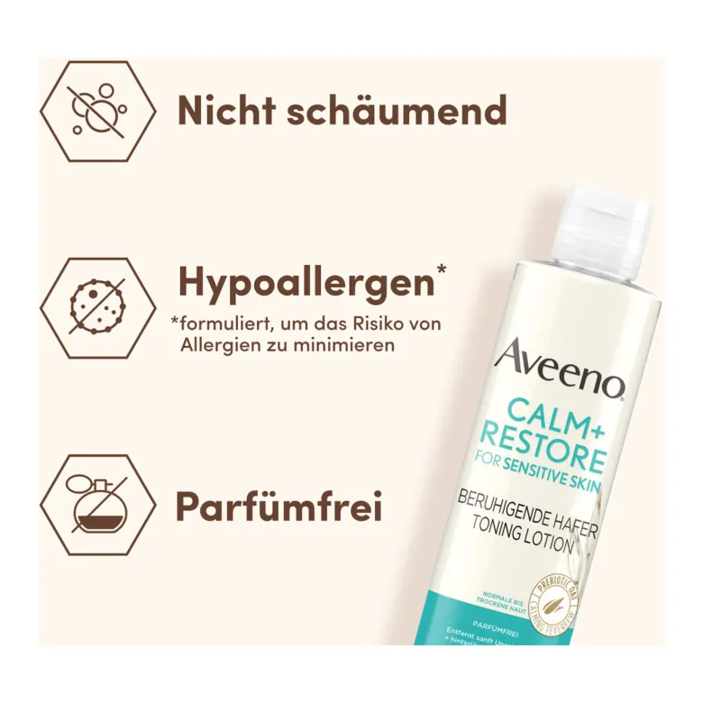 Aveeno Calm+Restore Beruhigende Hafer Toning Lotion, 200 ml