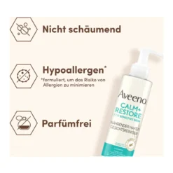 Aveeno Calm+Restore Nährender Hafer Gesichtsreiniger, 200 ml