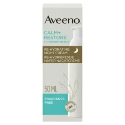 Aveeno Calm+Restore Re-Hydrierende Hafer Nachtcreme, 50 ml