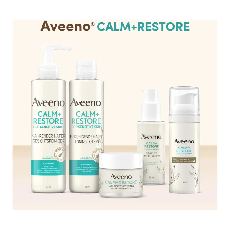 Aveeno Calm+Restore Re-Hydrierende Hafer Nachtcreme, 50 ml