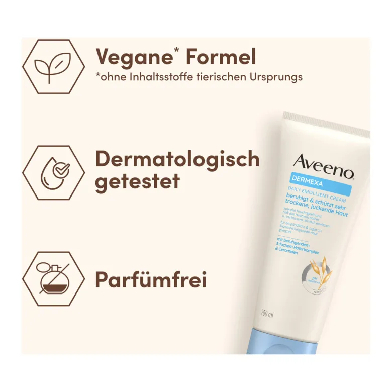 Aveeno Dermexa Emollientien Creme, 200 ml