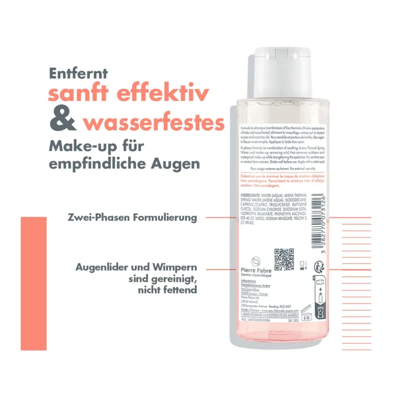 Avene Augen-Make-up Entferner wasserfest flüssig, 125 ml