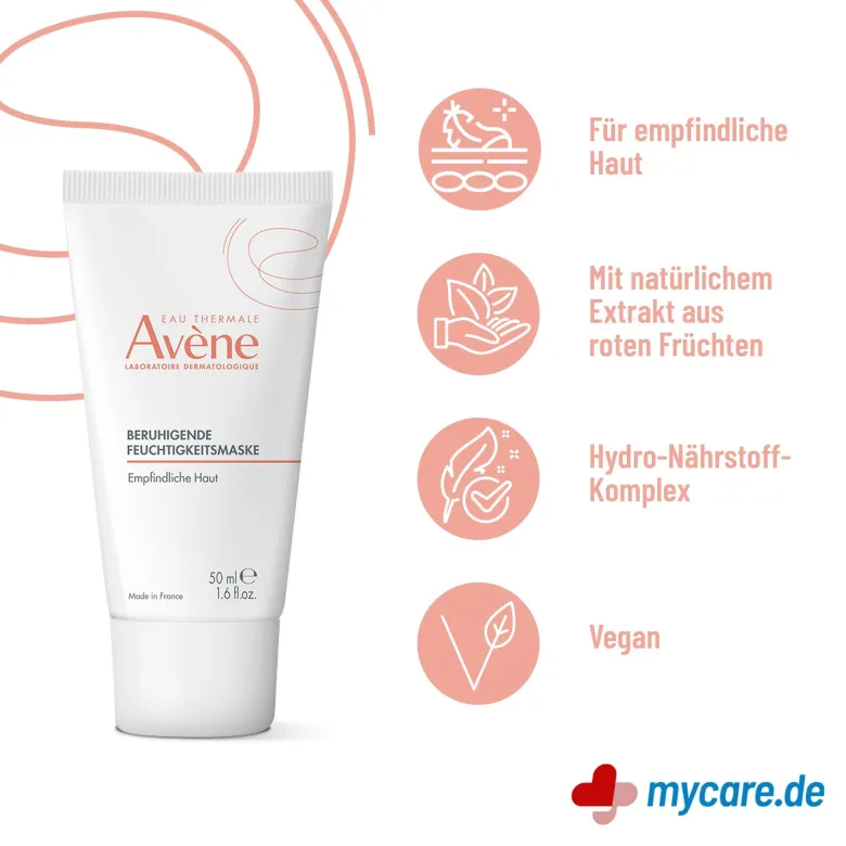 Avene Beruhigende Feuchtigkeitsmaske, 50 ml