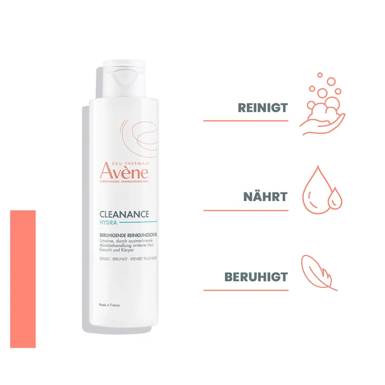 Avene Cleanance Hydra Beruhigende Reinigungscreme, 200 ml