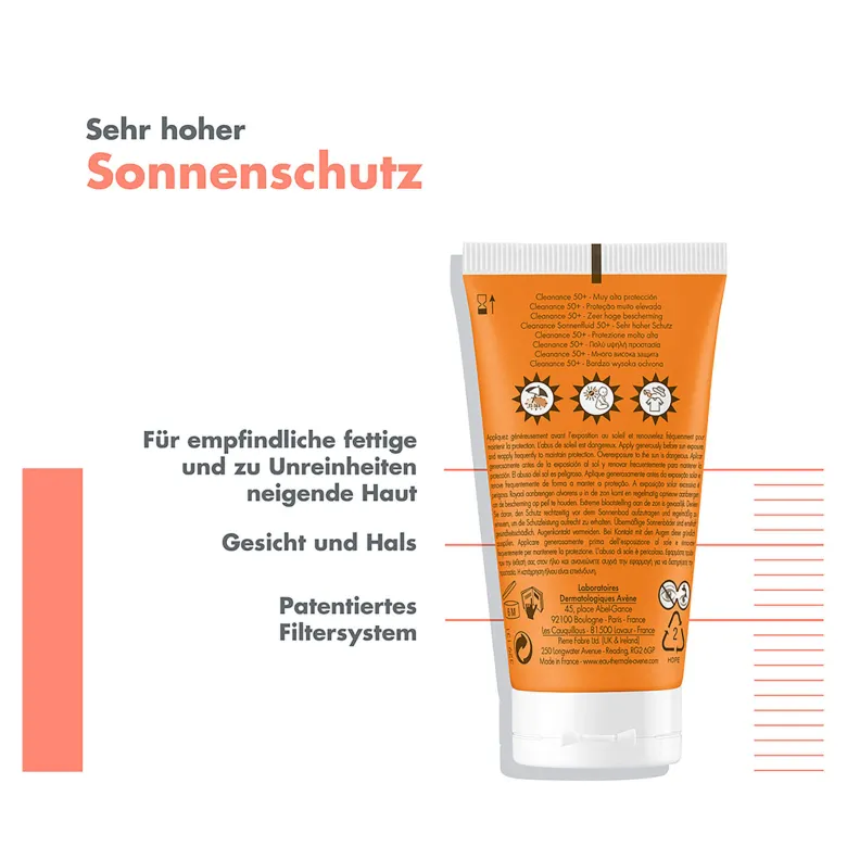 Avene Cleanance Sonnenfluid SPF 50+, 50 ml