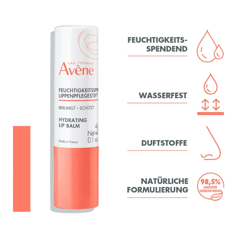 Avene Feuchtigkeitsspendender Lippenpflegestift, 4 g