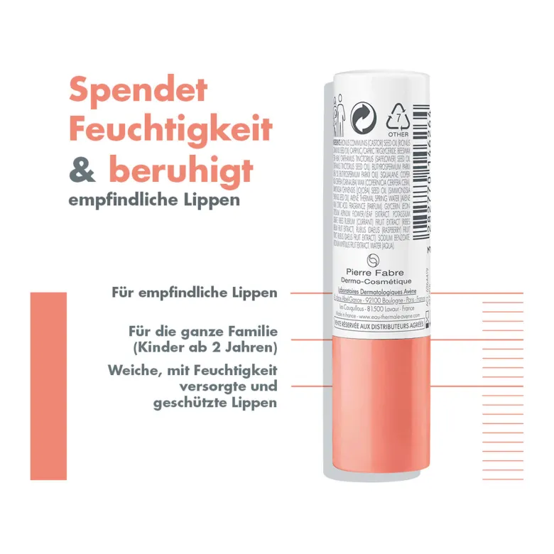 Avene Feuchtigkeitsspendender Lippenpflegestift, 4 g