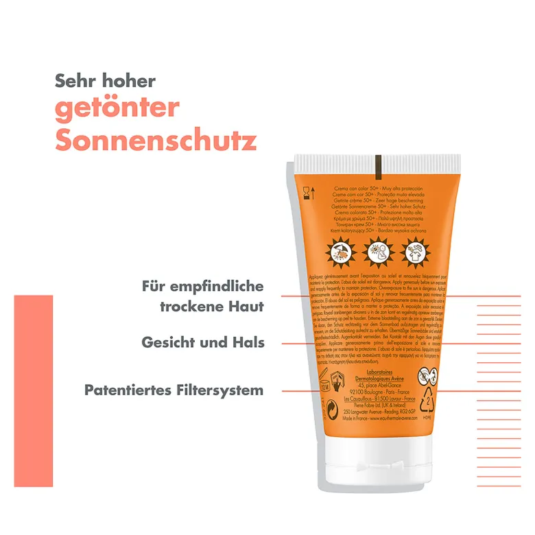 Avene Getönte Sonnencreme SPF 50+, 50 ml