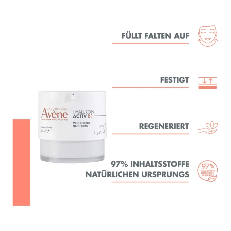 Avene Hyaluron Activ B3 Multi-Intensive Nachtcreme, 40 ml