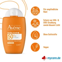 Avene Ultra Fluid Invisible SPF 50, 50 ml