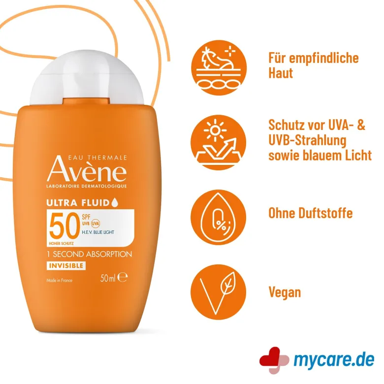 Avene Ultra Fluid Invisible SPF 50, 50 ml