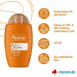 Avene Ultra Fluid Perfector Sonnenschutz SPF50+, 50 ml