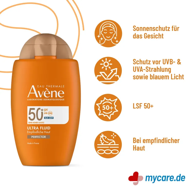 Avene Ultra Fluid Perfector Sonnenschutz SPF50+, 50 ml