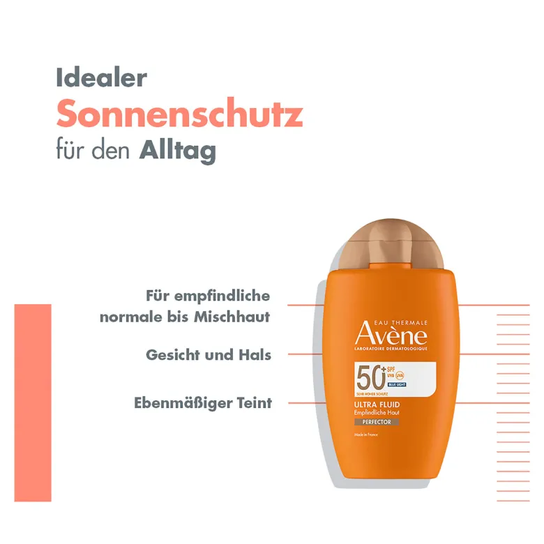 Avene Ultra Fluid Perfector Sonnenschutz SPF50+, 50 ml