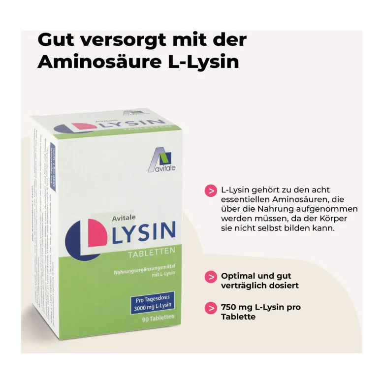 Avitale L-Lysin 750 mg Tabletten, 90 St