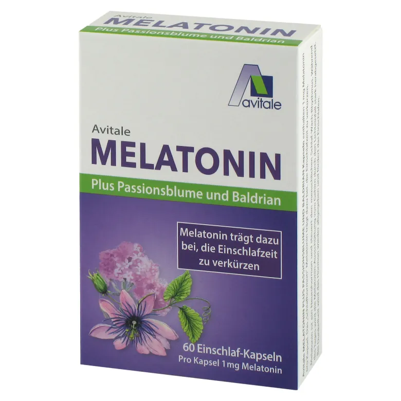 Avitale Melatonin+Passionsblume+Baldrian Kapseln, 60 St