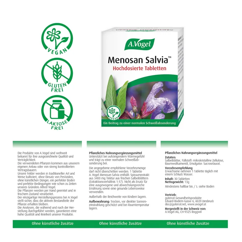 A.Vogel Menosan Salvia Tabletten, 30 St