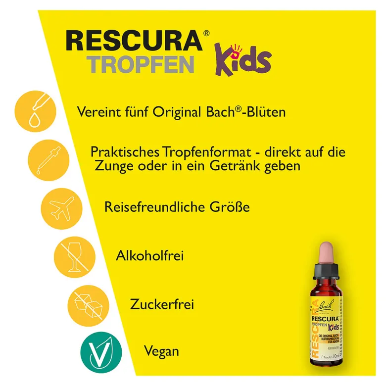 Bachblüten Original Rescura Kids Tropfen alkoholfrei, 10 ml