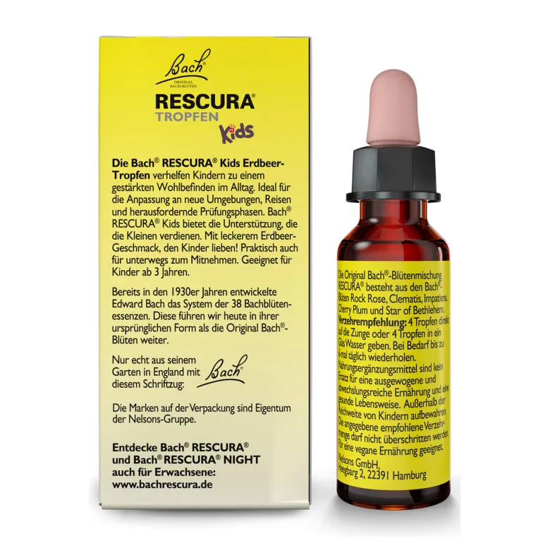 Bachblüten Original Rescura Kids Tropfen Erdbeer alkoholfrei, 10 ml