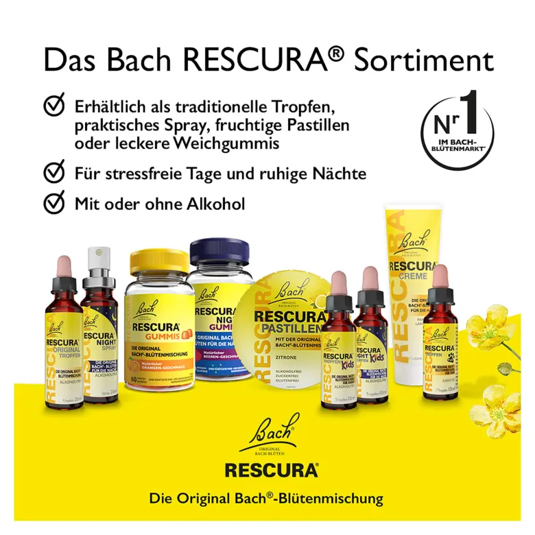Bachblüten Original Rescura Night Tropfen alkoholfrei, 10 ml