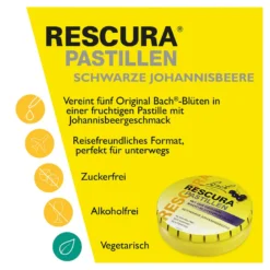 Bachblüten Original Rescura Pastillen schwarze Johannisbeere, 50 g