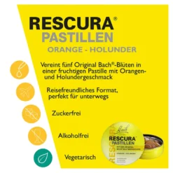 Bachblüten Original Rescura Pastillen Orange-Holunder, 50 g