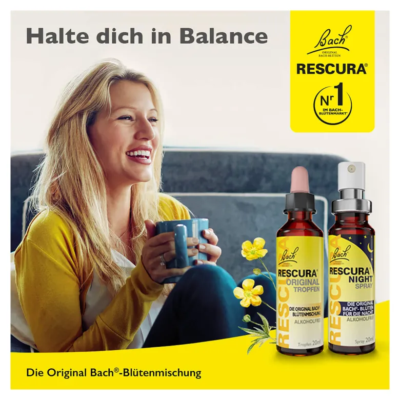 Bachblüten Original Rescura Spray mit Alkohol, 20 ml