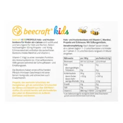 Beecraft Kids Propolis Hals- und Hustenbonbons, 24 St