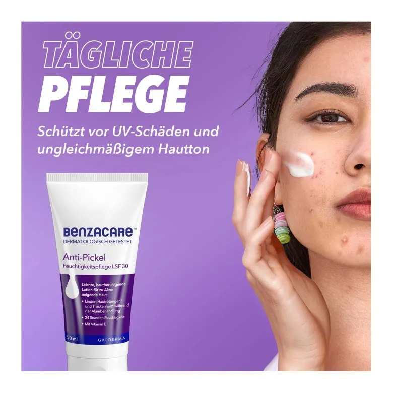 Benzacare Anti-Pickel Feuchtigkeitspflege LSF 30, 50 ml